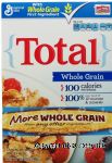 General Mills Total crunchy whole grain wheat flakes cereal Center Front Picture